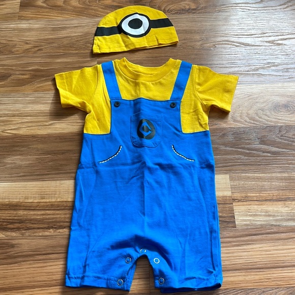 Matching Sets Despicable Me Minion Outfit Romper Boy Girl Costume